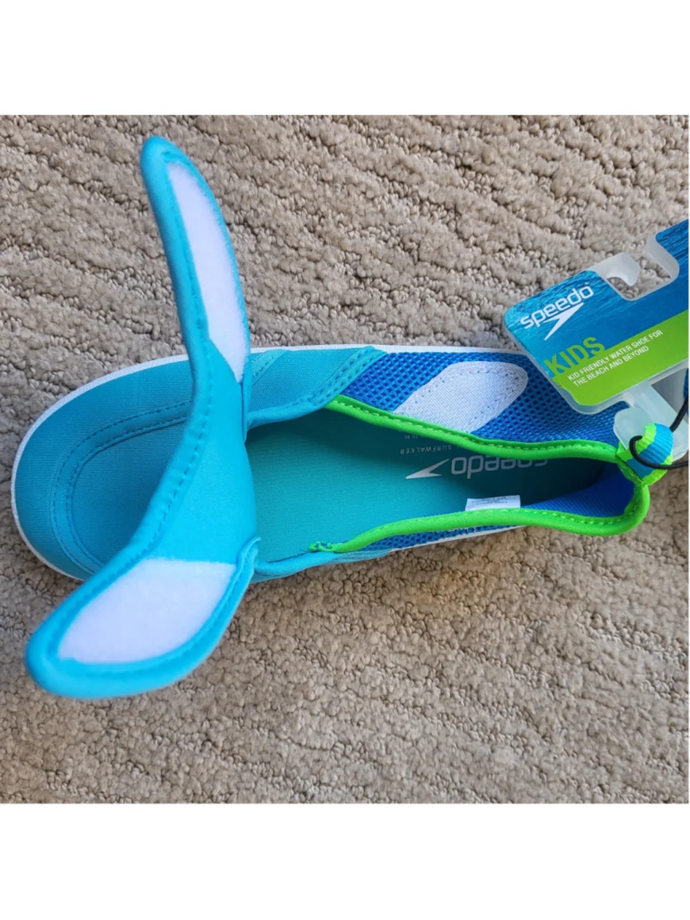 Boy’s Speedo Water Shoes – Green & Blue – Size XL (11-12) – NWT